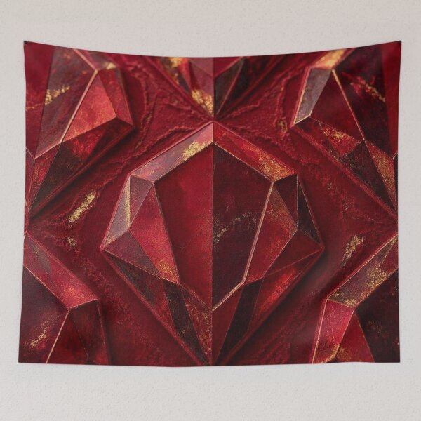 Item preview, Crimson Crystal Glow – Éclats de Rubis Modernes designed and sold by Catfcreations.
