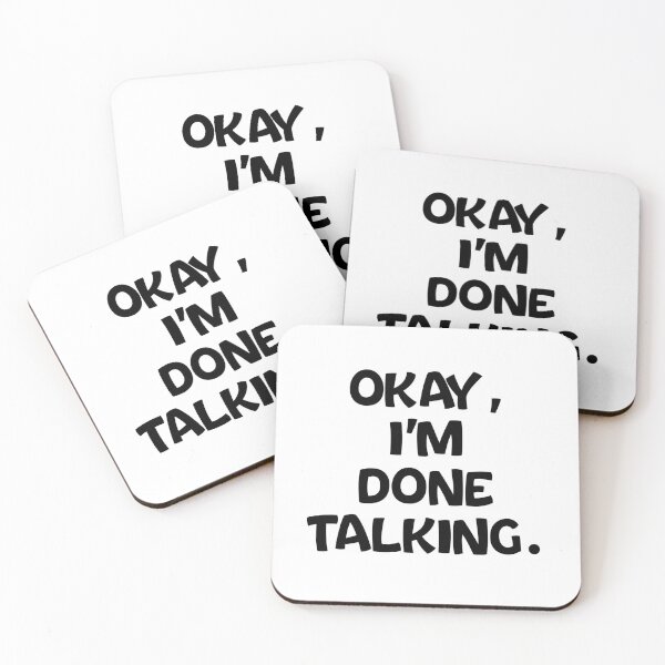 Item preview, Text Typography Okay, I'm done talking. Anti-Small-Talk Humor designed and sold by TypeboldStudio.