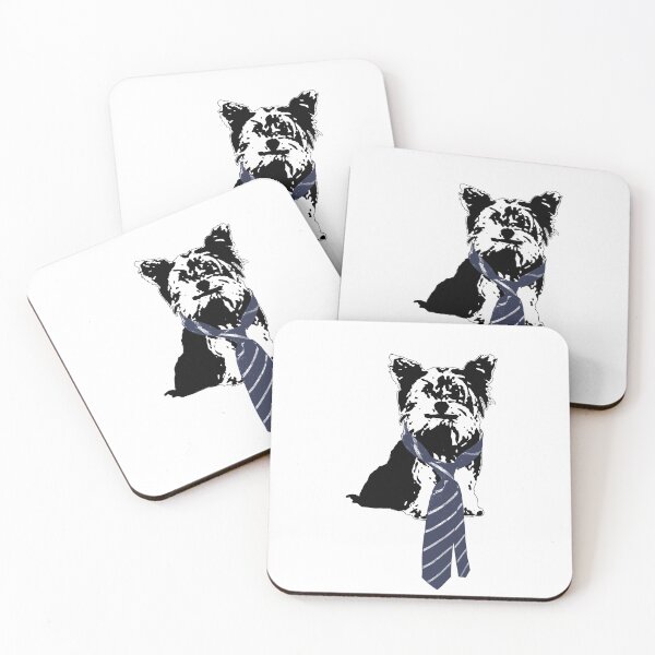 Item preview, Mr. Yorkie - Black and White Dog with Tie designed and sold by LittleMissTyne.