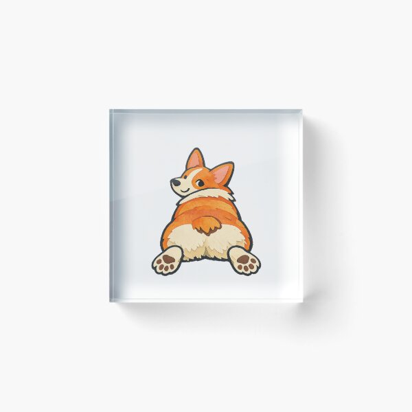 Item preview, Splooting Corgi Fluffy Butt and Back Paws designed and sold by eignvalue.