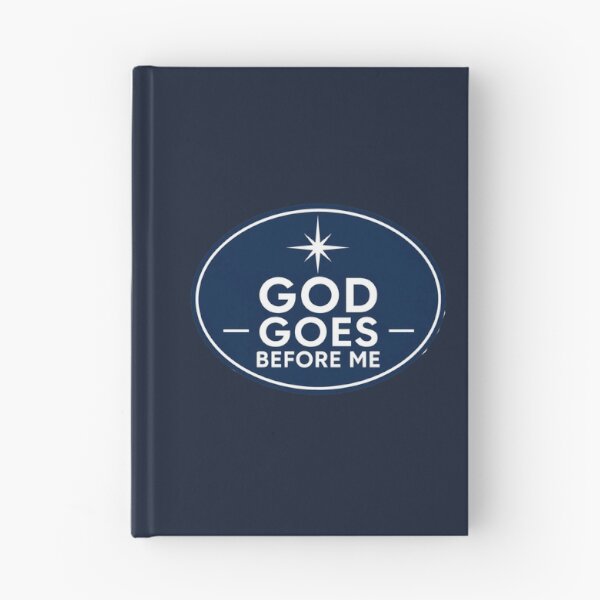 Item preview, God Goes Before Me – Oval Christian Encouragement Sticker designed and sold by The Digital Compass.