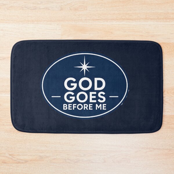 Item preview, God Goes Before Me – Oval Christian Encouragement Sticker designed and sold by The Digital Compass.
