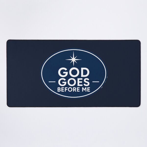 Item preview, God Goes Before Me – Oval Christian Encouragement Sticker designed and sold by The Digital Compass.