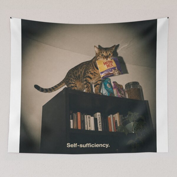 Item preview, Self-Sufficiency – Independent Bengal Cat Meme designed and sold by Bengoer18.