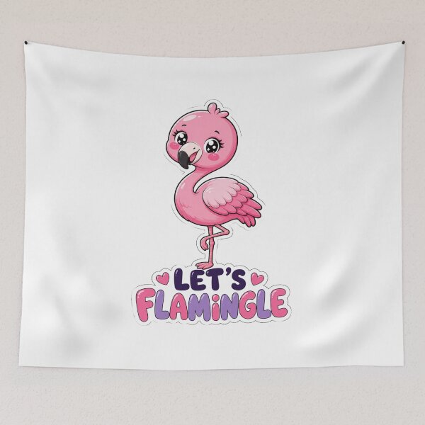Item preview, Let's Flamingo Cute Kawaii Flamingo designed and sold by BoosterShop.