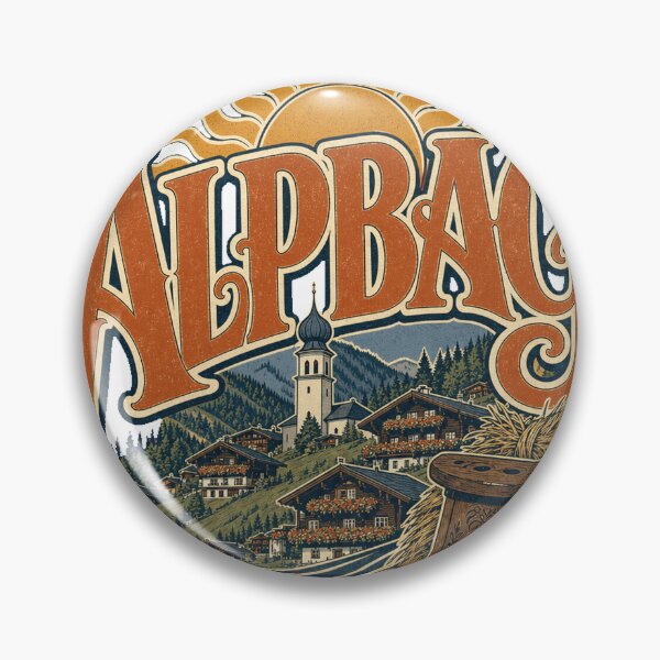 Item preview, Alpbach Austria Ornate Vintage Travel Typography designed and sold by VisualArtsOasis.