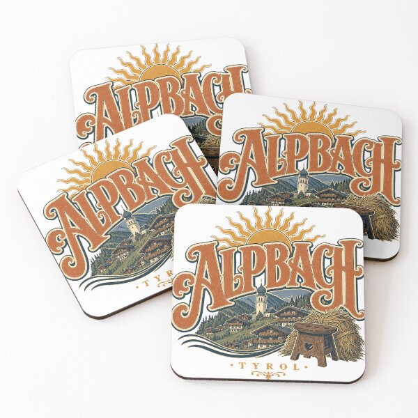Item preview, Alpbach Austria Ornate Vintage Travel Typography designed and sold by VisualArtsOasis.