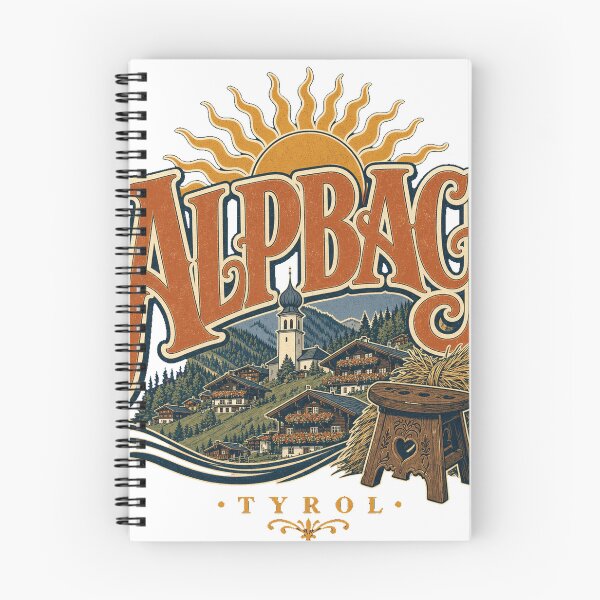 Item preview, Alpbach Austria Ornate Vintage Travel Typography designed and sold by VisualArtsOasis.