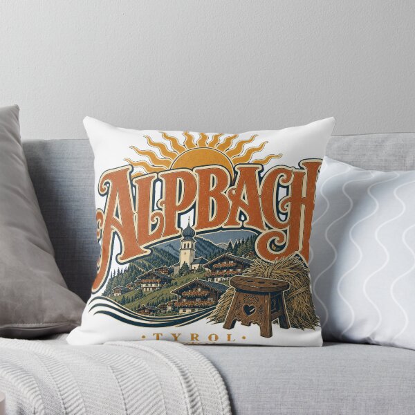 Item preview, Alpbach Austria Ornate Vintage Travel Typography designed and sold by VisualArtsOasis.