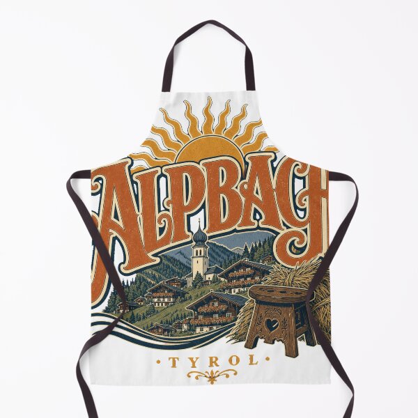 Item preview, Alpbach Austria Ornate Vintage Travel Typography designed and sold by VisualArtsOasis.