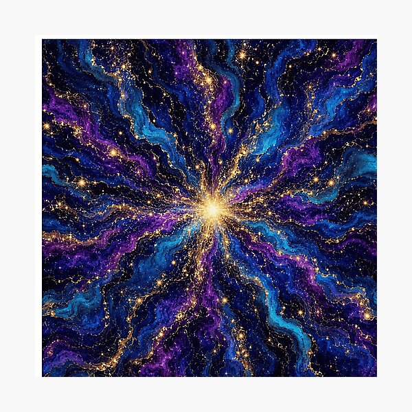 Item preview, Golden Nebula Gold Radial Design designed and sold by Inkworksbyshery.