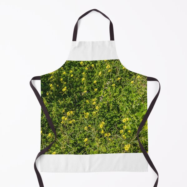 Item preview, Sunlit Field of Yellow Wildflowers and Green Grass Meadow With Clover and Spring Foliage designed and sold by Nmallia.