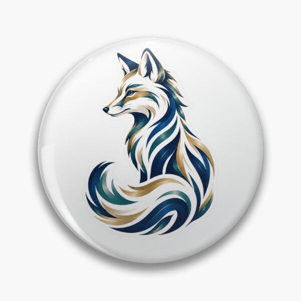 Item preview, Majestic Blue and Gold Ornate Wolf designed and sold by Arts Design 15.