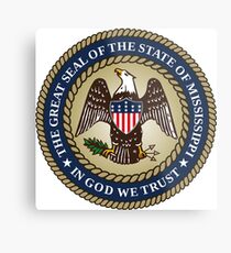 State Seal of Mississippi (2014–present) | United States Metal Print