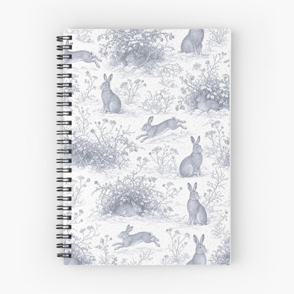 Item preview, Winter Hare Toile Seamless Pattern | Frosted Woodland Toile Cool Grey designed and sold by StickyGuys.