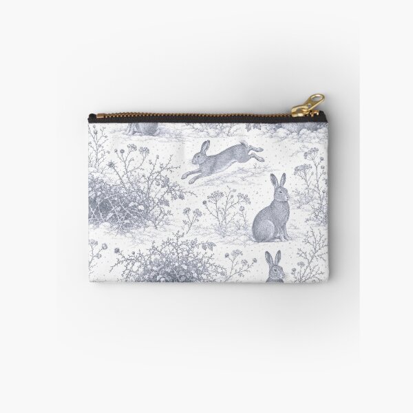 Item preview, Winter Hare Toile Seamless Pattern | Frosted Woodland Toile Cool Grey designed and sold by StickyGuys.