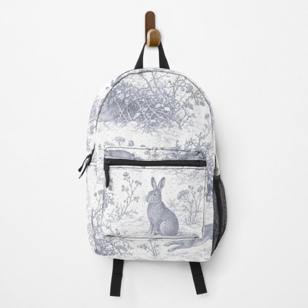 Item preview, Winter Hare Toile Seamless Pattern | Frosted Woodland Toile Cool Grey designed and sold by StickyGuys.