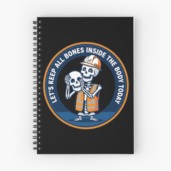 Item preview, Let's Keep All Bones Inside The Body Today Funny Construction Worker Skeleton designed and sold by Zest_Canvas.