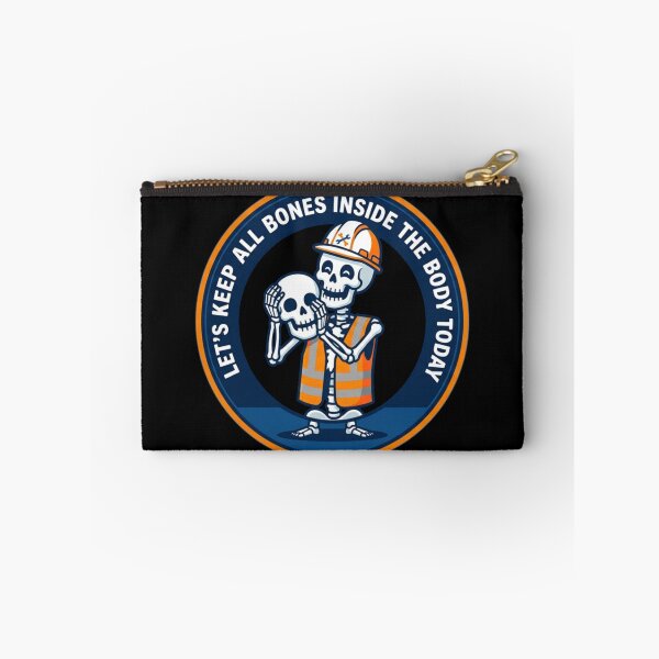 Item preview, Let's Keep All Bones Inside The Body Today Funny Construction Worker Skeleton designed and sold by Zest_Canvas.