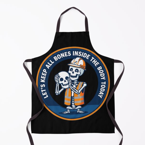 Item preview, Let's Keep All Bones Inside The Body Today Funny Construction Worker Skeleton designed and sold by Zest_Canvas.