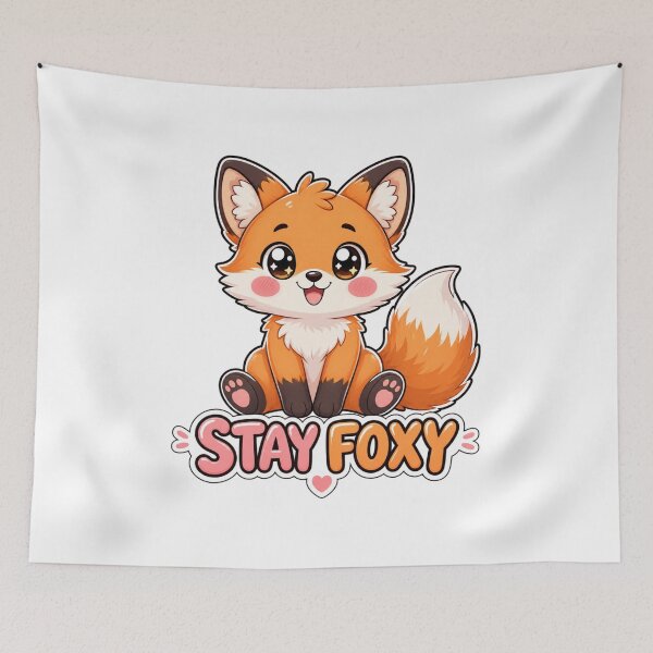 Item preview, Stay Foxy Cute Kawaii Fox designed and sold by BoosterShop.