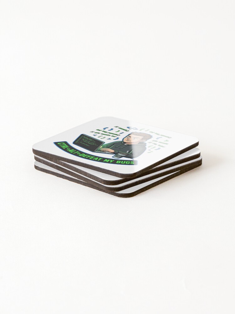 Thumbnail 4 of 5, Coasters (Set of 4), Funny Software Engineer Coding Humor designed and sold by sciencengg.
