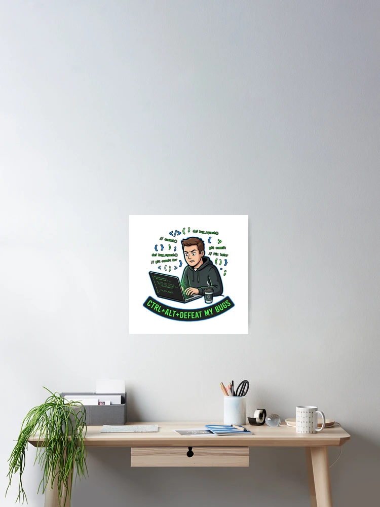 Thumbnail 2 of 3, Poster, Funny Software Engineer Coding Humor designed and sold by NeonNerd Studio.