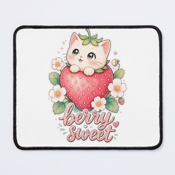 Item preview, Strawberry Peek Kitty designed and sold by Kitty-and-Cat.