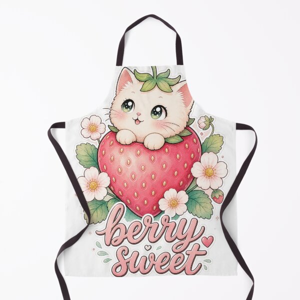 Item preview, Strawberry Peek Kitty designed and sold by Kitty-and-Cat.