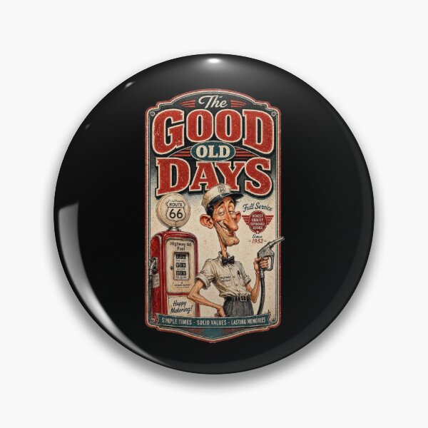Item preview, The Good Old Days Vintage Gas Station Attendant  designed and sold by Wilcox PhotoArt.