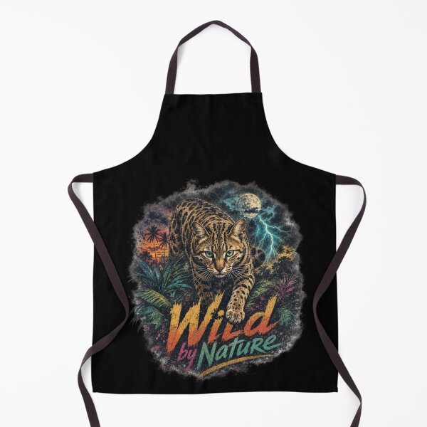 Item preview, Wild by Nature – Tropical Bengal cat with lightning bolt designed and sold by Bengoer18.