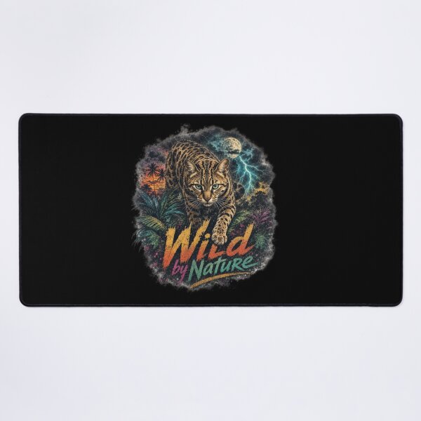 Item preview, Wild by Nature – Tropical Bengal cat with lightning bolt designed and sold by Bengoer18.