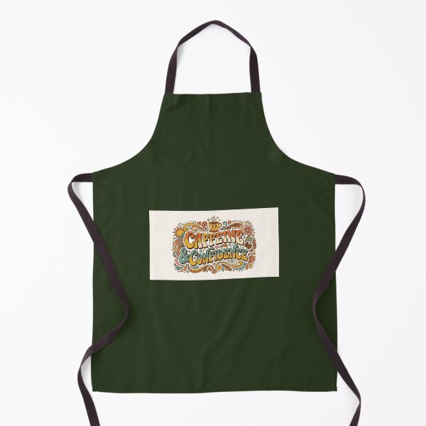 Item preview, Caffeine and Confidence Retro Groovy Coffee Lovers Design designed and sold by eihabo.