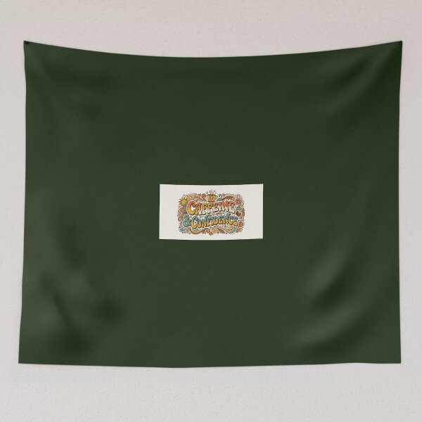 Item preview, Caffeine and Confidence Retro Groovy Coffee Lovers Design designed and sold by eihabo.