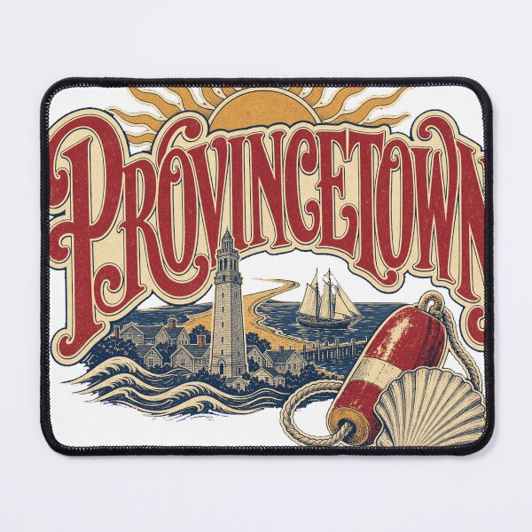 Item preview, Provincetown Massachusetts Retro Hand Drawn Sign Lettering designed and sold by VisualArtsOasis.