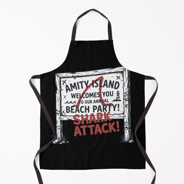 Item preview, Amity Island Beach Party Shark Attack Vintage Sign designed and sold by Brexmore3.