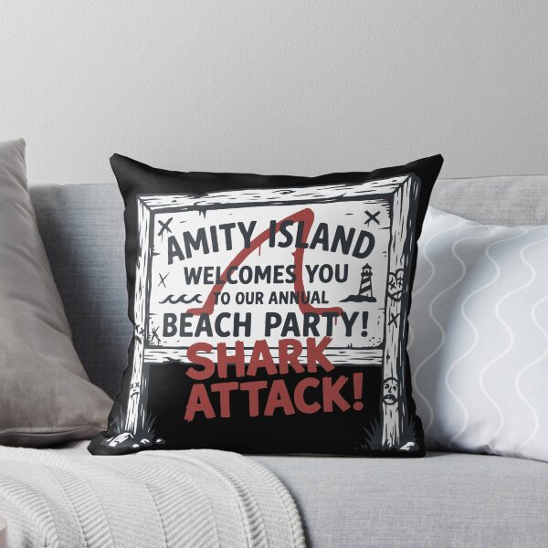Item preview, Amity Island Beach Party Shark Attack Vintage Sign designed and sold by Brexmore3.