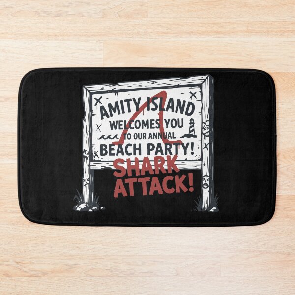 Item preview, Amity Island Beach Party Shark Attack Vintage Sign designed and sold by Brexmore3.
