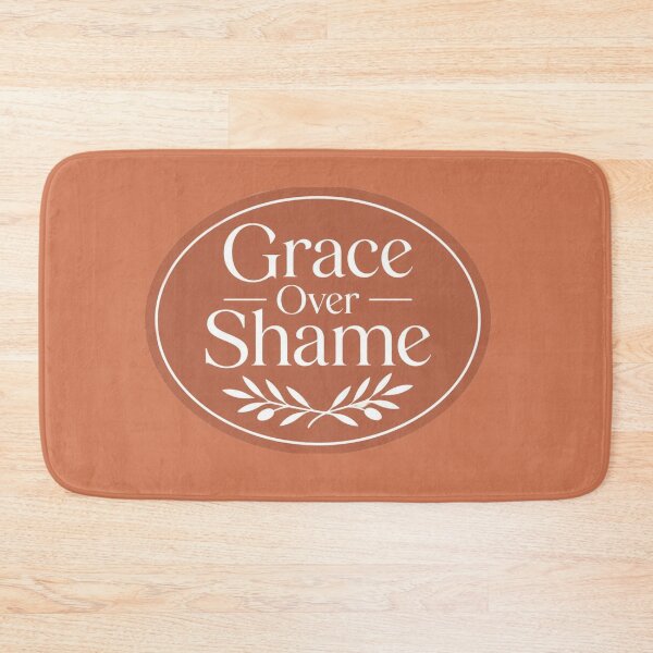 Item preview, Grace Over Shame – Oval Christian Encouragement Sticker designed and sold by The Digital Compass.