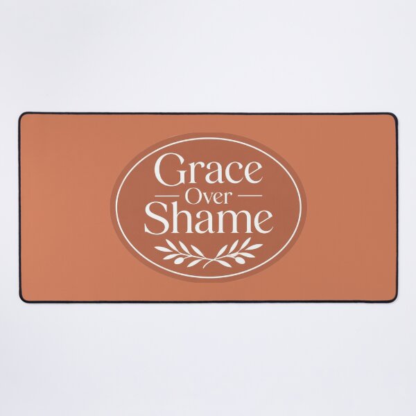 Item preview, Grace Over Shame – Oval Christian Encouragement Sticker designed and sold by The Digital Compass.