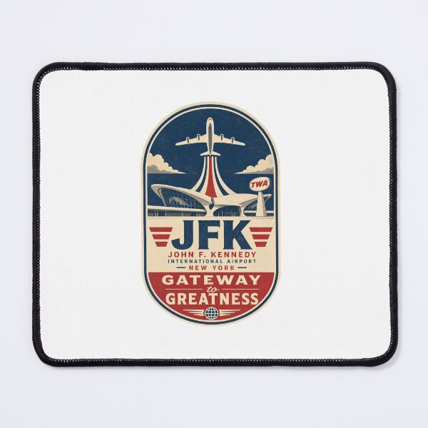 Item preview, JFK Retro Travel Badge – Gateway to Greatness – New York Airport Nostalgia – Vintage Aviation Art designed and sold by bobscraze.