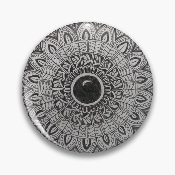 Item preview, mandala with black color pen on white background designed and sold by rareravings.