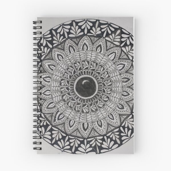 Item preview, mandala with black color pen on white background designed and sold by rareravings.