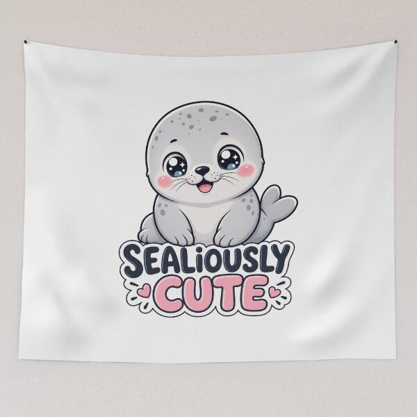 Item preview, Sealiously Cute Sweet Kawaii Seal designed and sold by BoosterShop.