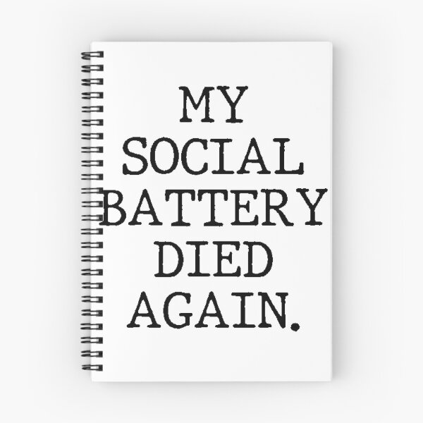 Item preview, Text Typography My social battery died again. Awkward Social Humor designed and sold by TypeboldStudio.
