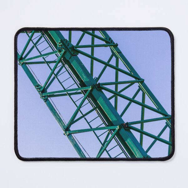 Item preview, Green Crane Arm and Metal Construction Structure Against Clear Blue Sky, Industrial Engineering Detail designed and sold by Nmallia.