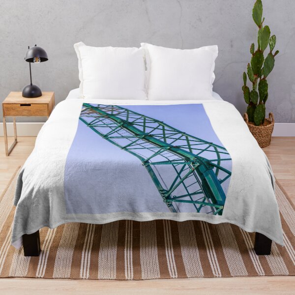 Item preview, Green Crane Arm and Metal Construction Structure Against Clear Blue Sky, Industrial Engineering Detail designed and sold by Nmallia.