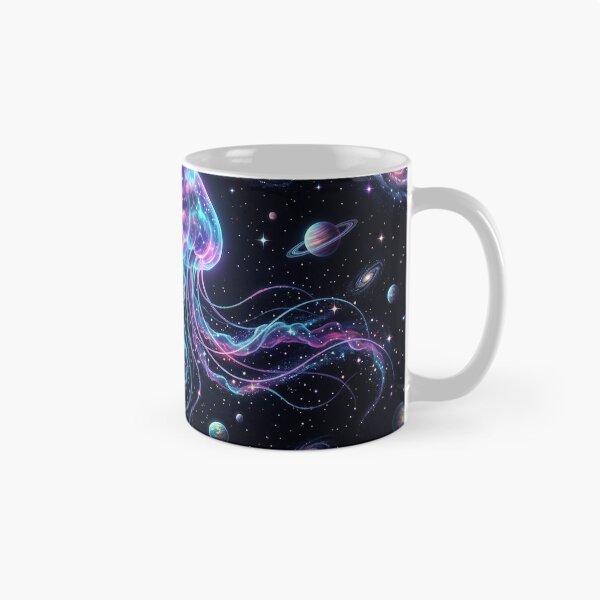Item preview, Cosmic Jellyfish — Bioluminescent Nebula Creature Floating Through Galaxies | Space Art designed and sold by RoyArt0.