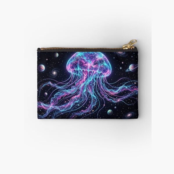 Item preview, Cosmic Jellyfish — Bioluminescent Nebula Creature Floating Through Galaxies | Space Art designed and sold by RoyArt0.