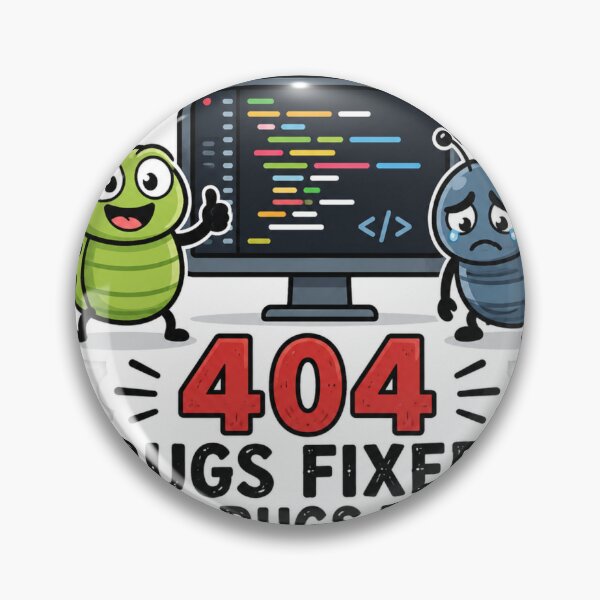 Item preview, 404 Bugs Fixed New Bugs Found designed and sold by CodePaws Creations.